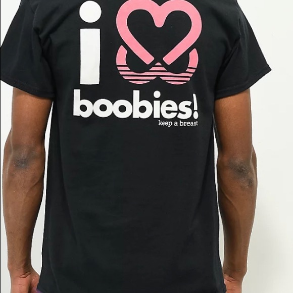 Vintage black shirt lager short sleeves crew neck boobies breast skater T-shirt - Picture 2 of 6